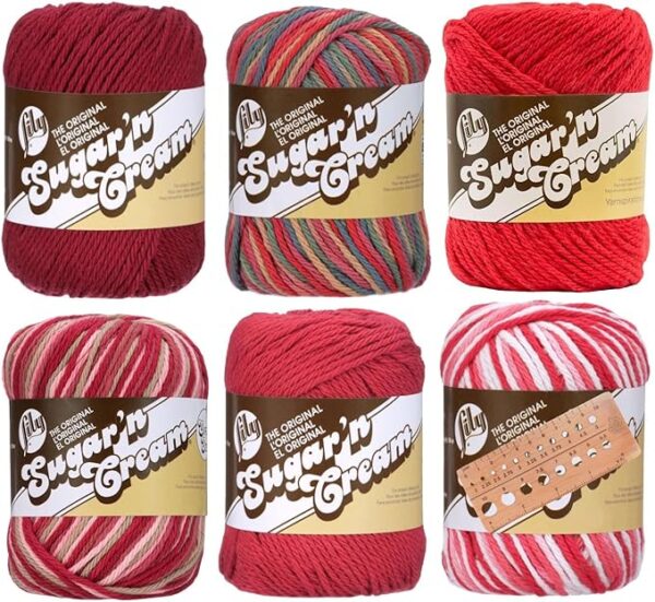 Lily Sugar 'n Cream Cotton Yarn Assortment - Red Barn